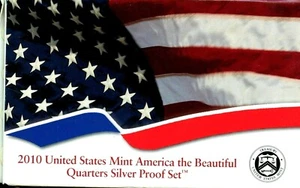 2010-S US Mint ATB Quarter Silver Proof Set 5 Coins 20otct0801 - Picture 1 of 3