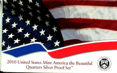2010-S US Mint ATB Quarter Silver Proof Set 5 Coins 20otct0801 Cover