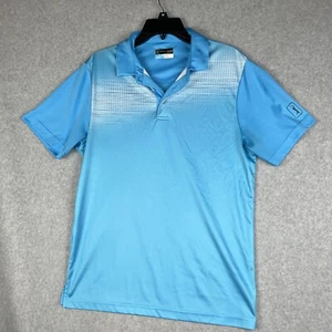 Polo PGA Tour da uomo Médium Blueprint a righe sul petto elasticizzata serie Pro vestibilità atletica - Foto 1 di 9