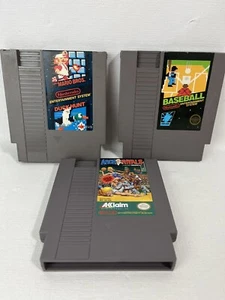 Lot Of 3 Vintage Nintendo Games- Duck Hunt, Baseball, Arch Rivals - Picture 1 of 7