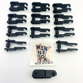 (12) Micro K&rsquo;NEX / Knex Small Chain Links &ndash; Roller Coaster Spare Parts