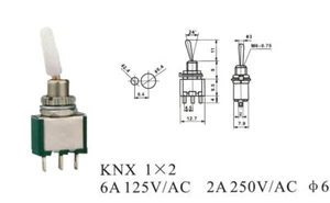 Lot de 5 inverseurs : interrupteurs ON/ON 3A 250V 1 RT neufs KNX 1x2 7-36 - Picture 1 of 5