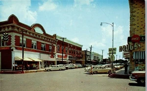 Vintage ARKANSAS AR Postcard Ozark Playground Series Street View Rogers Cars - Picture 1 of 4