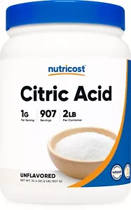 Nutricost Citric Acid Powder (2LB) - Non-GMO, Gluten Free - Picture 1 of 5