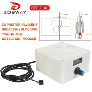 Filament Breaking/Blocking 2-in-1 Detection Module 1.2m Cable For Ender 3 CR10 - Afbeelding 1 van 6