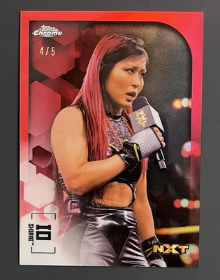 2020 WWE Topps Chrome Io Shirai Iyo Sky Red Refractor/5 Read - Image 1 of 4
