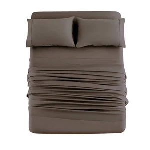 Bed Sheet Set 4 Pieces Double Brushed Microfiber 1800 - Breathable All Season... - Picture 1 of 9
