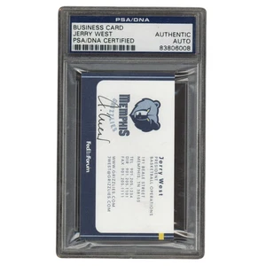 Jerry West Autographed Signed Memphis Grizzlies President Business Card PSA - Picture 1 of 2