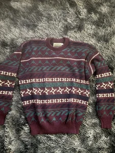 VINTAGE 80’s Alps Knitmeister Pullover Herren L Wolle Opa Gorpcore Cosby - Bild 1 von 4