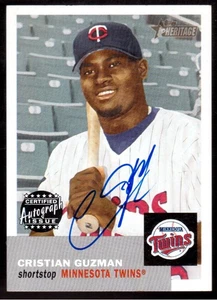 2002 TOPPS HERITAGE #RO-CG CRISTIAN GUZMAN REAL ONE AUTOGRAPH - Picture 1 of 1