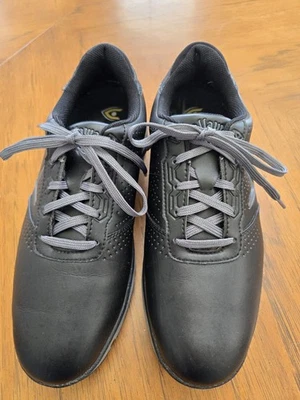 Callaway Balboa Men's Golf Shoes, Size 10.5, Black Leather, Rubber Cleats - Image 1 of 4