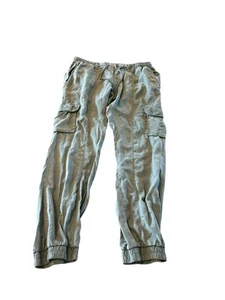 Rusty Women’s Cargo Pants Size 12 Indi Slims Elastic Waist Pockets Surf Brand - Picture 1 of 5