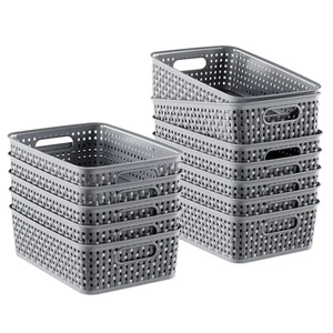 12 Pack Plastic Storage Baskets, Small Baskets for Organizing, Plastic Storag... - Picture 1 of 7
