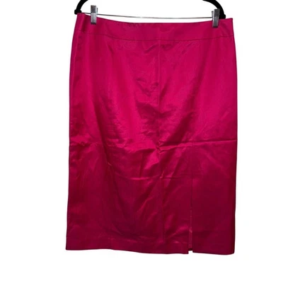 Saia lápis Talbots feminina rosa quente tamanho 18 mistura de algodão e seda - Imagem 1 de 4