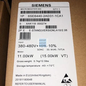 6SE6440-2AD31-1CA1 New Sealed Siemens MICROMASTER 440 6SE6440-2AD31-1CA1 - Picture 1 of 2