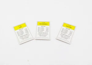 Monopoly Disney Edition 2001 pieza de repuesto - 3 tarjetas de propiedades amarillas - Imagen 1 de 2
