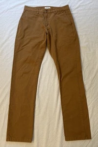 Taylor Stitch Chino Pants Mens 32x34 Democratic Fit Twill Cotton Handmade Brown - Picture 1 of 13