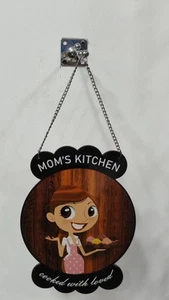 Mom's Kitchen Wooden Wall Hanging Gift for Mom Stylish Kitchen Wall Décor Home - Picture 1 of 3