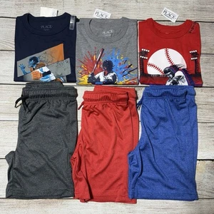 Boys Lot Of Clothes Size S (5-6). NWT! 3 Pairs Of Shorts, 3 Shirts, Colorful - Picture 1 of 20