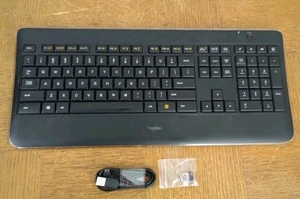 Logitech K800 Illuminated Wireless Keyboard w/Unifying Receiver Dongle - Tested - Picture 1 of 7
