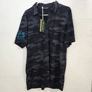 Polo negro Travis Mathew Beachside Stealth nuevo con etiquetas para hombre talla grande n.º 3 manga ginebra - Imagen 1 de 11