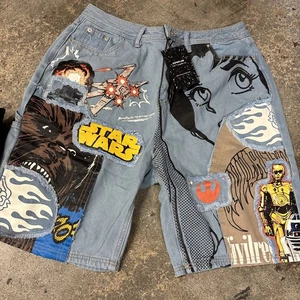 Civil Regime Star Wars Carpenter Shorts in Vintage Denim Wash Size 34 - Picture 1 of 2