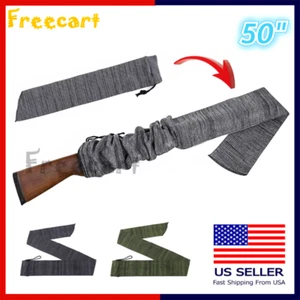 50" Silicone Treated Gun Sleeve Shotgun/Rifle Sock Shooting Cover Green Gray US - Picture 1 of 12