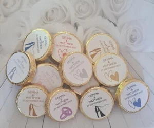 Personalised Wedding Chocolates in any colour theme (set of 50) - Picture 1 of 3