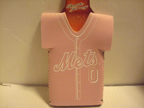 New York Mets Pink Neoprene Bottle Jersey Cooler Koozie   ( NEW ) Cover