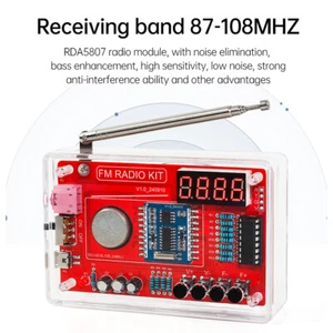 DIY FM Radio Electronic Kit Adjustable Frequency 87-108MHz DIY Soldering Project - Picture 1 of 24
