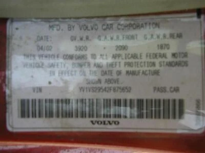 01 02 03 04 CHASIS VOLVO S40 ECM 156535 Foto 1 de 4