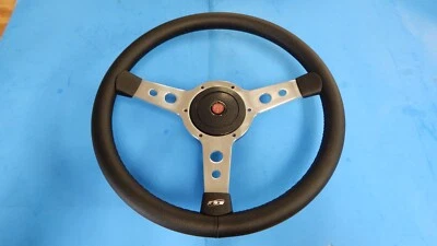 New 14" Vinyl Steering Wheel & Adaptor Austin Healey Sprite 1958-63 Polished - Image 1 of 3