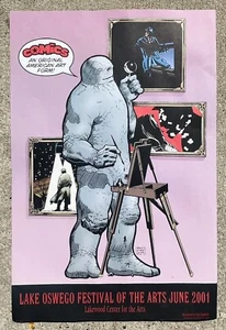 Paul Chadwick CONCRETE Card Stock Poster Lake Oswego Festival of the Arts 24x36” - Picture 1 of 5