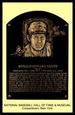 Cooperstown Hall of Fame Postcard HOF Ron Santo Chicago Cubs Centered Mint