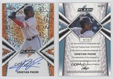 2020 Leaf Flash Flashback Base Auto Orange /10 Cristian Pache #BA-CP1 Auto