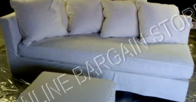 Sofá seccional izquierdo Pottery Barn Gavin marco funda solamente lona natural Foto 1 de 2