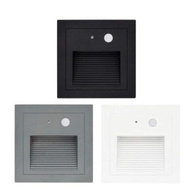 Motion-Sensor Step Stair Light Footlight Corner Lamp with Embedded Box Outdoor   - Image 1 of 4