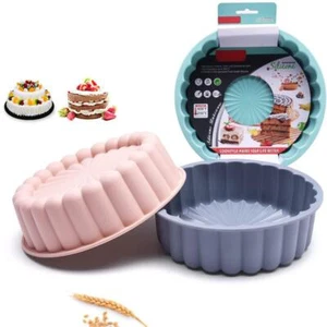 Cake Molds Silicone Round Non-stick Modern Multicolor Small Easy Clean Kitchen - Picture 1 of 30