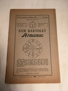 Sam Bartolet ALMANAC Fourth Astrological Edition 1927 - Picture 1 of 5