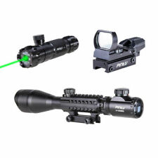 PINTY 4-12X50EG Reticle Scope with Laser Sight and Red Dot Sight