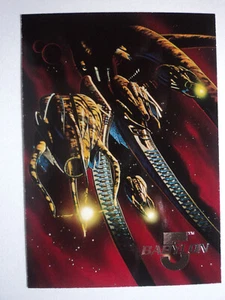 1995 FLEER ULTRA BABYLON 5 - SPACE GALLERY CARD - ( 6 OF 8 ) - VORLON CRUISER - Picture 1 of 4