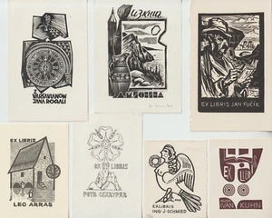 Colección 32 exlibris originales vintage de varios artistas - Imagen 1 de 7