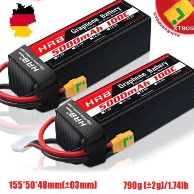 2Stück HRB 6s 22,2V HRB 5000mAh Lipo Akku XT90S für RC Hubschrauber Auto LKW - Bild 1 von 4