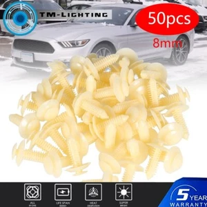 50pcs Plastic Door Trim Panel Retainer Push Rivet Clips For Ford Bronco Aerostar - Picture 1 of 6