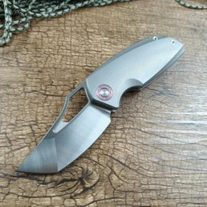 TWOSUN TS498 Folding Pocket Knife 14C28N Blade Titanium Handle Gray - Picture 1 of 5