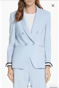 Veronica Beard Blue Aros Double-Breasted Dickey Jacket Size 16 - Picture 1 of 16