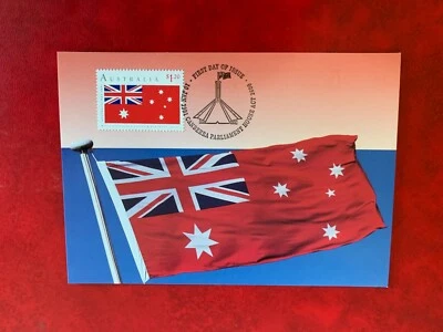 AUSTRALIA 1991 MAXI CARD FLAGS AUSTRALIAN RED ENSIGN - Image 1 of 2