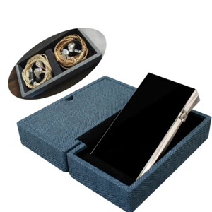 Funda de transporte MITER para auriculares DAP IEM hecha a mano de cuero PU caja de almacenamiento azul - Imagen 1 de 12