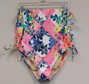 Swim by Cacique hochtailliert Badeanzugunterteile hell Blumenmuster Größe 20 neu mit Etikett - Bild 1 von 6