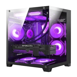 Hoengager Gaming PC AMD Ryzen 7 5700X 32GB RAM 1TB RTX 4060 8GB Liquid Cooled - Picture 1 of 14